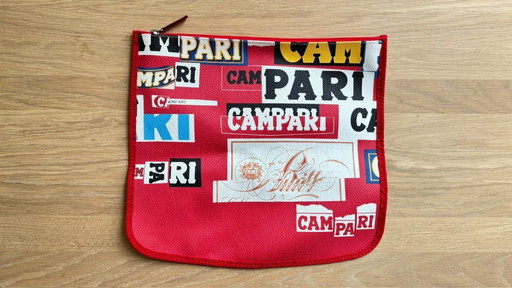 Campari x Bric's bag & luggage tag with "Manifesto Campari" logo by Bruno Munari - Limited Edition