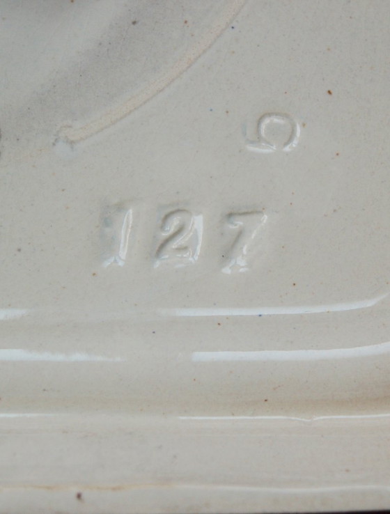 Image 1 of Vintage ceramic wall clock, Germany 1950s