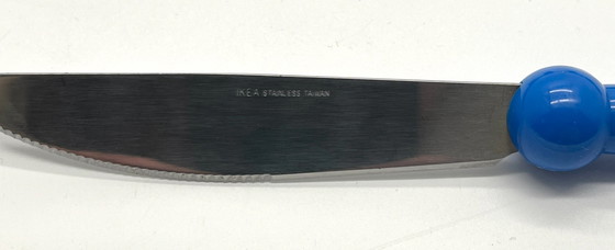 Image 1 of Ensemble de couverts IKEA « Grammatik » – 23 pièces – bleu – vintage des années 1990