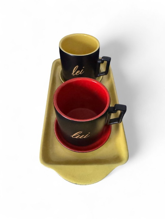 Image 1 of Ensemble en céramique pour elle et lui des années 1950/1960