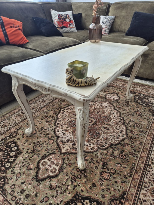 Tavolino da caffè Queen Anne - Shabby Chic unico - Finitura opaca.