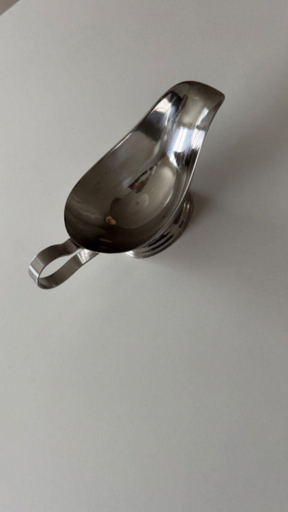 Image 1 of Vintage stainless steel sauce boat