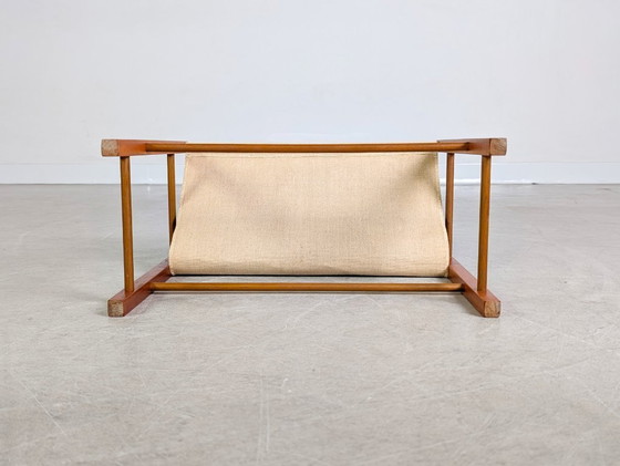 Image 1 of Portariviste/portagiornali vintage in teak e lino, anni '60