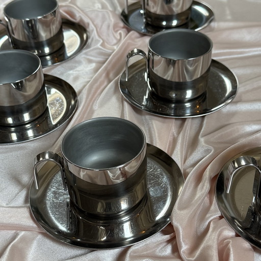 6-delige Guido Bergna espressokop- en schotelset 