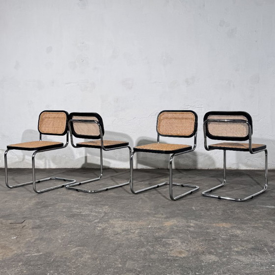 Set di 4 sedie da pranzo stile Cesca, ispirate a Marcel Breuer, anni '90 – Plastica (photo 10 of 16)