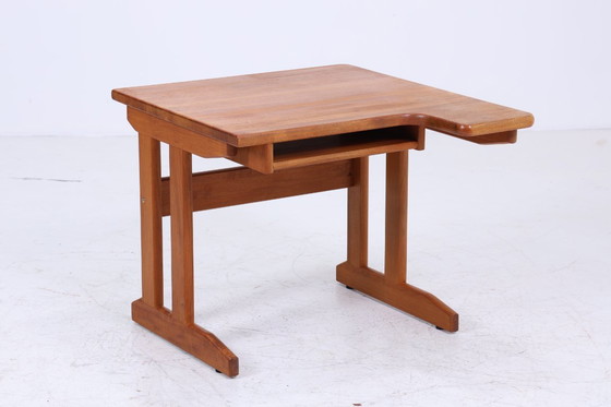 Image 1 of Vintage teak desk 60s | Mid - Century work desk school desk free table retro wood design #04-66