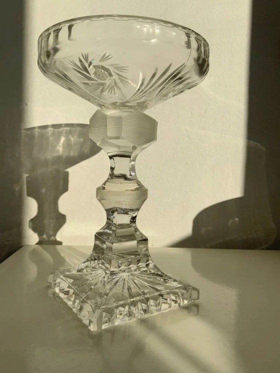 Image 1 of Rare Set of 3 Bohemian Crystal Objects – Historicism Period (ca. 1880-1890)
