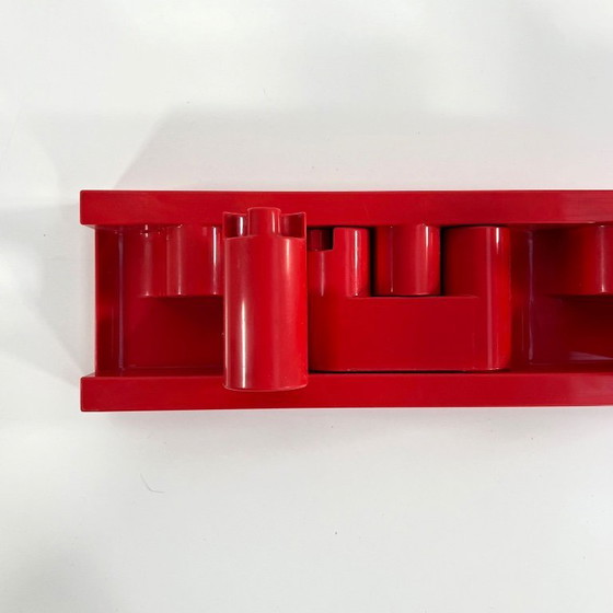 Image 1 of Porte-manteau Minivip rouge de Benanti & Brunori pour Velca Legnano, années 1970
