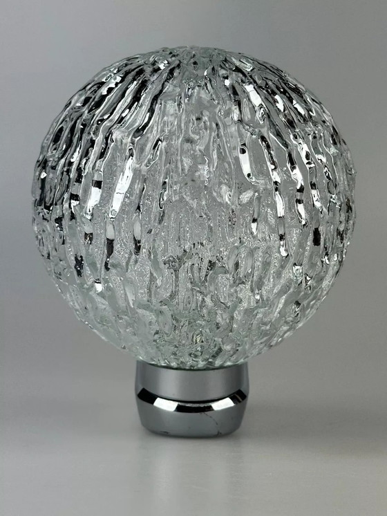 Image 1 of Lampe murale des années 60 70 Lampe boule métal chrome & verre Space Age Design