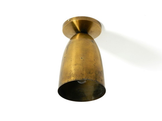 Image 1 of Large original Mid Century Modern brass ceiling lamp