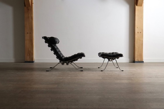 Image 1 of Arne Norell Ari lounge chair with Ottoman Sweden 1966