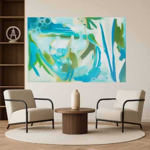 Acrylic Painting #Verde 150x100cm – schilderijen tekeningen, Canvas