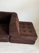 Canapé-lit vintage Daybed Brown Rib 70s