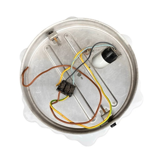 Image 1 of Large hexagonal three-dimensional milky white Honeycomb wall lamp ceiling lamp Czechoslovakia Kamenický Šenov 1960s