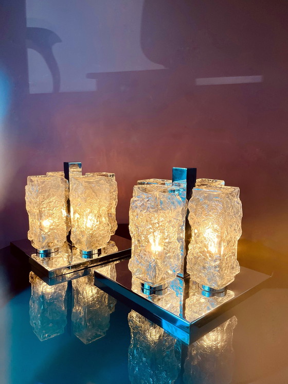 Image 1 of Hillebrand 70's Ice Cube ceiling lamp