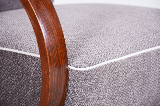 Restored Art Deco Armchair, by J. Halabala for UP Zavody, Beech, Czech, 1930s – UP Závody, Textile, Wood (photo 8 of 11)