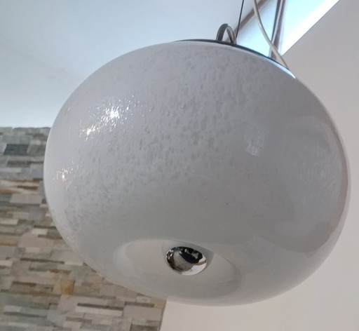 Lampe suspendue verre Murano par Mazzega 1970s