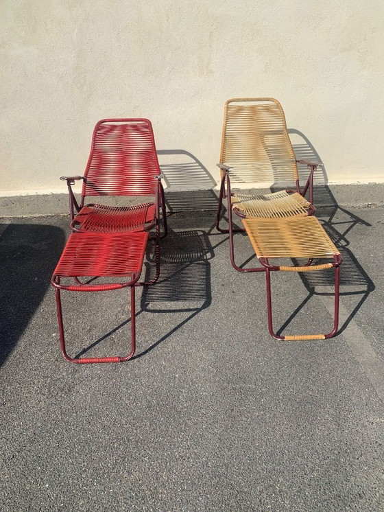 Image 1 of Echte vintage scoubidou chaise longue