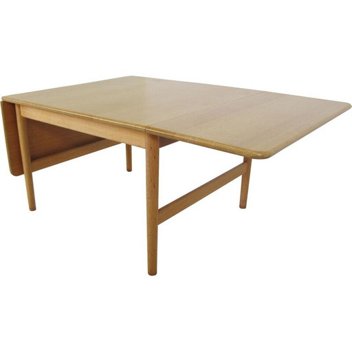 Skandinavischer Couchtisch aus Eichenholz von Hans J. Wegner für Pp Møbler, 1960