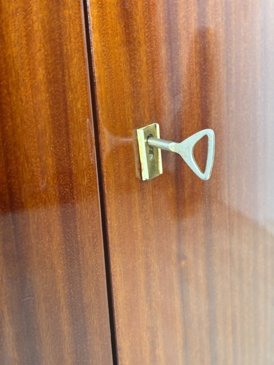 Image 1 of Mid-century linen cupboard, hallway cupboard, wardrobe, wooden cupboard, vintage