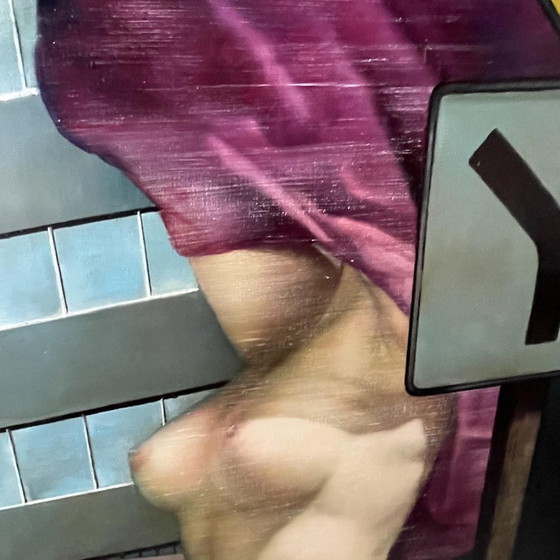 Erwin Mackowiak, Desnudo, Óleo sobre Lienzo, 1975 – Pinturas y dibujos, Wood, Canvas, Pop Art (photo 3 of 12)