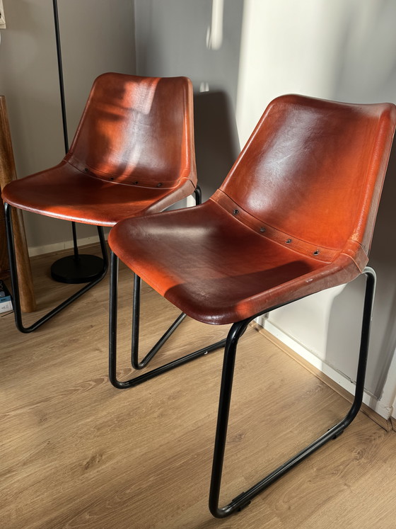 Image 1 of Set aus 2 cognacfarbenen Ledersesseln