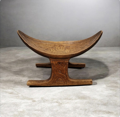 Banco de Madera Antiguo Maron Taburete Frutero