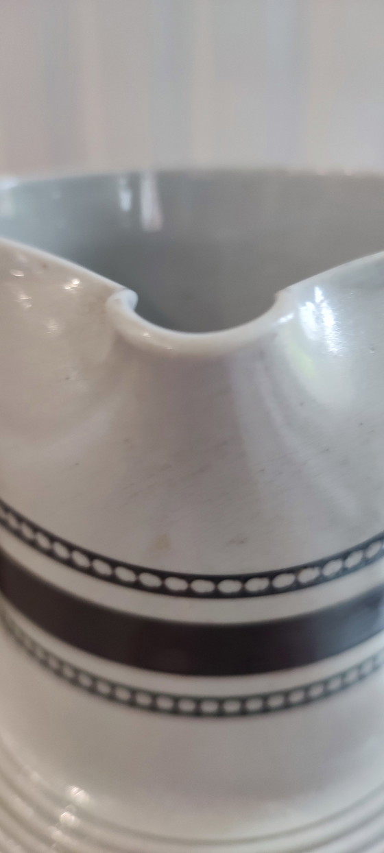 Image 1 of Grande brocca in gres smaltato firmata, periodo 1950-60