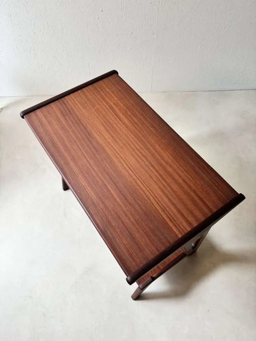 Organically shaped teak side table from the sixties
