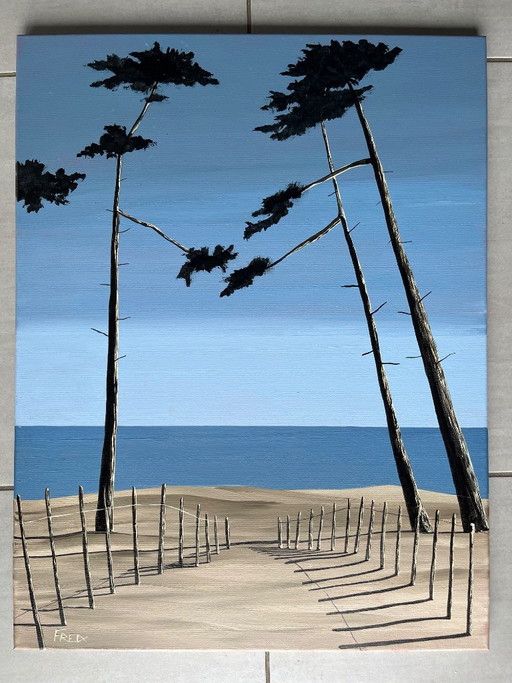Acrylic on Stretcher 65x50 – schilderijen tekeningen, Canvas (photo 2 of 9)