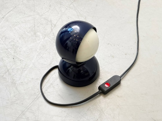 Image 1 of Eclisse table lamp, dark blue, by Vico Magistretti for Artemide, Italy, 1960s