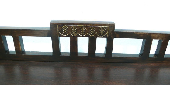 Libreria in stile Art Déco/Jugendstil, 3 ripiani, finiture in noce scuro, circa 1920. – Librerie, Wood (photo 5 of 6)