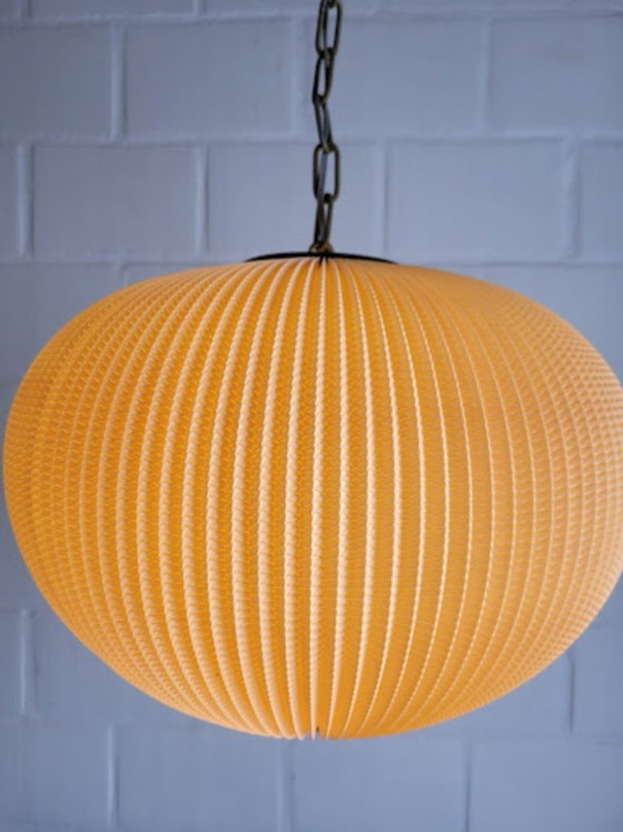 Image 1 of Vintage Pearlshade lamp XL, oranje, in de stijl van Rispal, jaren 60