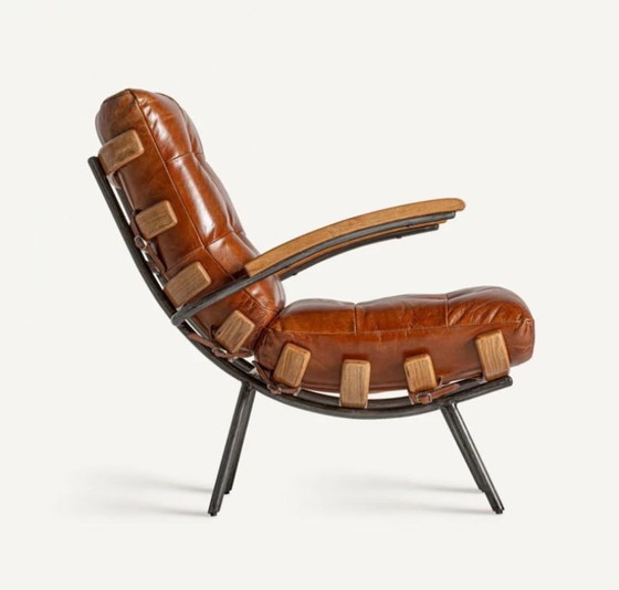 Image 1 of Sillón de cuero hecho a mano