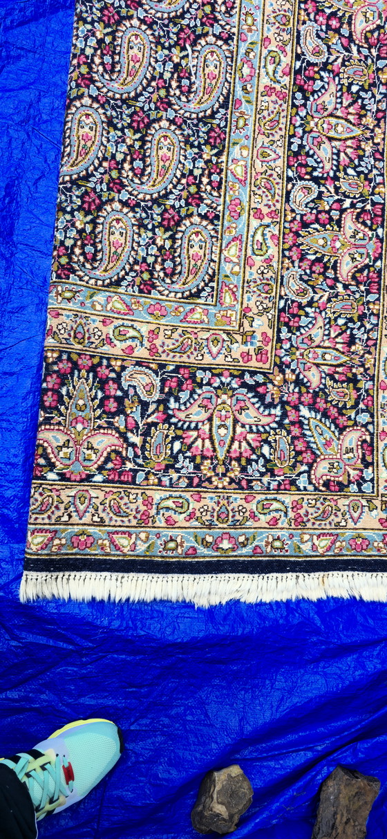 Image 1 of Antiker Kerman Kirman 370x270cm handgeknüpft Premium Qualität Meisterwerk persischer Handwerkskunst  Perserteppich Orientteppich