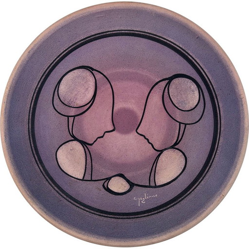 Vintage decorative dish by Roberto Gagliano