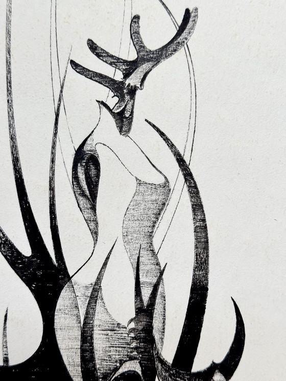 Image 1 of Eugène Eechaut (1928-2019) - Ink Composition (1970)