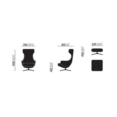 Image 1 of Vitra Grand Repos + Ottoman-Stoff Cosy Nutmeg, möglicherweise 2 Sets verfügbar