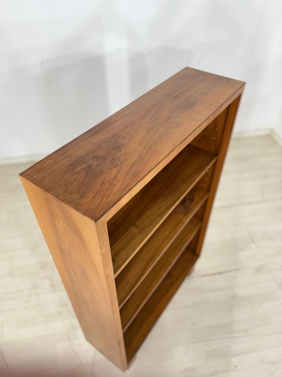 Image 1 of Elegant Art Deco walnut shelf / antique bookcase / cabinet with compartments from 1928