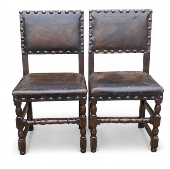 Image 1 of 8 sedie da castello antiche