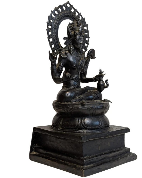 Avalokiteshvara sentado en posición de loto – Bronce tibetano – Esculturas, Bronze (photo 11 of 11)