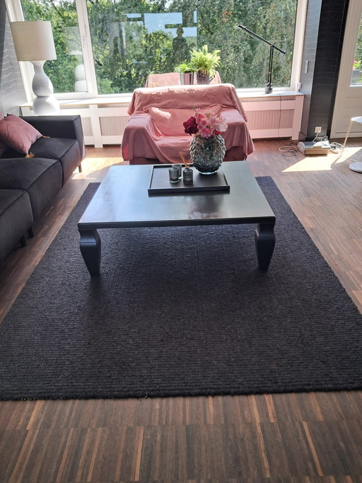 Tappeto 100% pura lana vergine 290 x 200 cm Nero – vloerkleden en tapijten, Wool