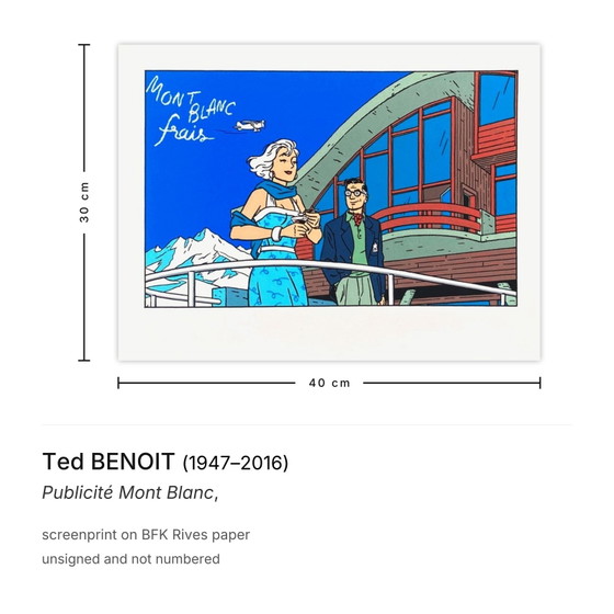 Image 1 of Ted BENOIT Publicité Mont Blanc screenprint