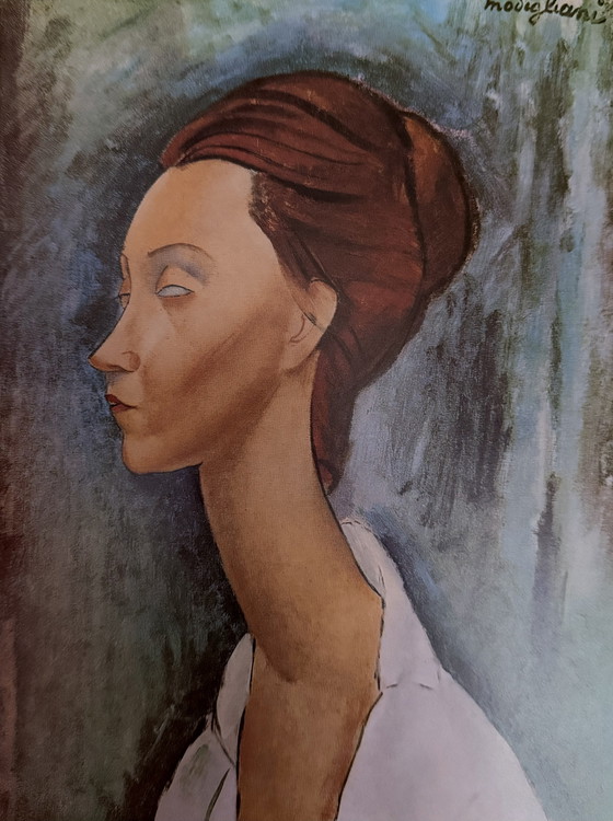 Image 1 of Amedeo Modigliani : "Portrait Lumia Czechowska". Signé dans la plaque.