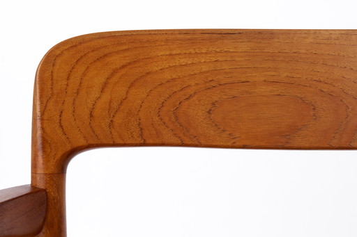 1 of 2 Armchair No. 56 by Niels Otto Møller (1954) – Teak Frame, Renewed Danish Paper Cord, 2 Available, Worldwide Shipping