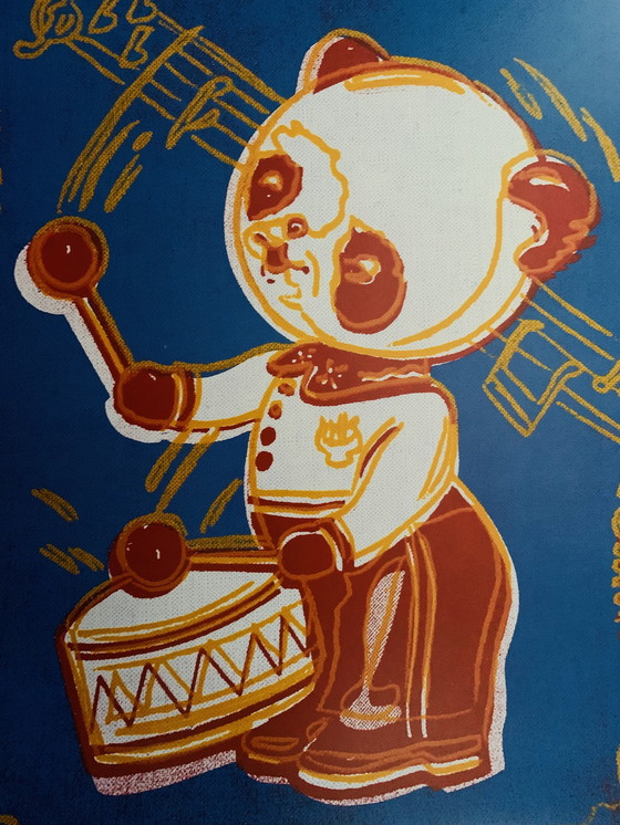 Image 1 of Andy Warhol “Toy Paintings Four Pandas, 1983”. Extra Groot Formaat. 