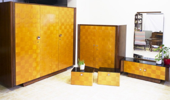 Image 1 of Miroir avec toilettes cosmétiques « Échiquier »