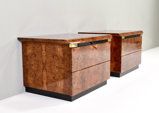 2x Italian bedside tables, 1970's