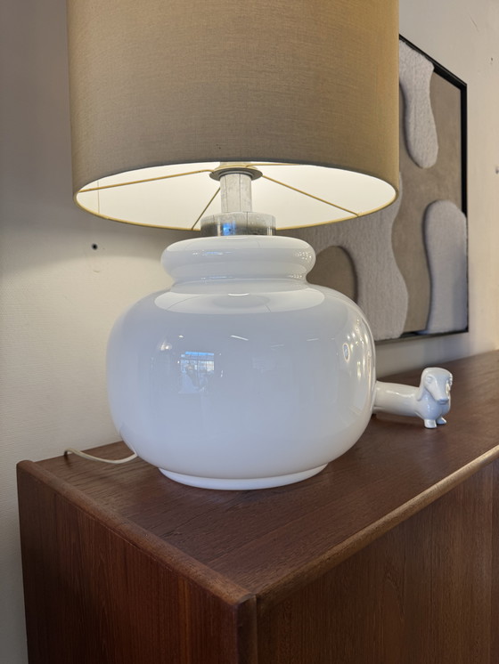 Image 1 of Glashütte Limburg Modello A783 – Lampada da tavolo in vetro opalino XL