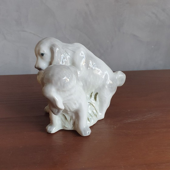 Image 1 of Vintage Puppies Spaans Porselein van Sanbo uit de Jaren 80